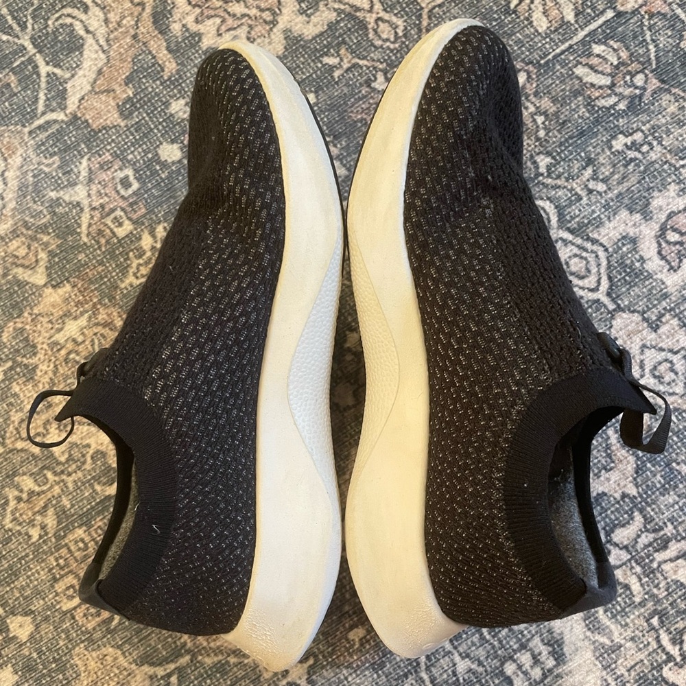 Allbirds Black and White Knit Athletic Shoes - Picture 3 of 7